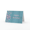 Pink Flower Birthday Card