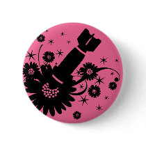 Pink Flower Bomb buttons