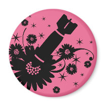 Pink Flower Bomb magnets