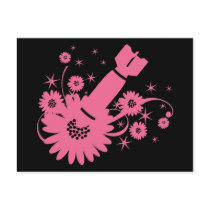 Pink Flower Bomb postcards by evilinpink Pink Flower Bomb postcards