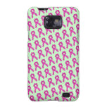 Pink Flower Breast Cancer Awareness Ribbon Pattern Galaxy S2 Cases