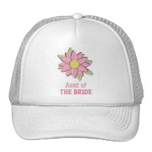 Pink Flower Bride Aunt Trucker Hats