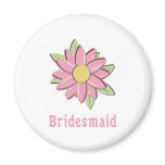Pink Flower Bridesmaid Magnet