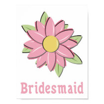 Pink Flower Bridesmaid posters