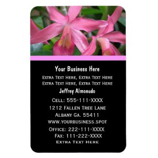 Pink Flower: Business Card: Premium Magnet premiumfleximagnet