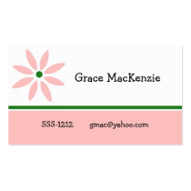 Pink Flower Calling Card (#BUS 021) business cards