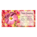 Pink Flower Custom Card Personalized Photo Card