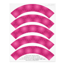 Pink Flower Designer Cupcake Wrappers on Letterhead Design