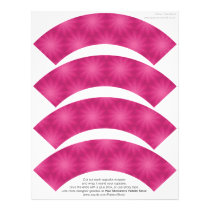 Pink Flower Designer Cupcake Wrappers on Letterhead Design