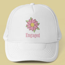 Pink Flower Engaged hats