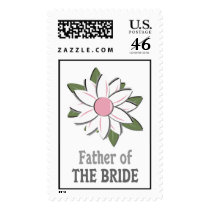 Pink Flower Father of the Bride postage