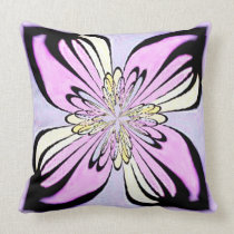 Pink Flower Fractal American MoJo Pillow