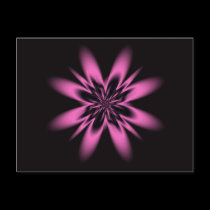 Pink Flower Fractal Postcard postcards
