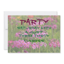 Pink Flower Garden Invitation