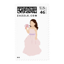 Pink Flower Girl Postage postage by zweddings Pink Flower Girl Postage postage