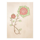 Pink flower illustration custom invite