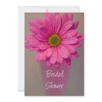 Pink Flower in Vase Bridal Shower invitations by loraseverson Pink Flower in Vase Bridal Shower invitations
