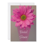 Pink Flower in Vase Bridal Shower Custom Invite