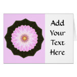 Pink Flower Kaleidoscope Abstract Art Graphic Greeting Card