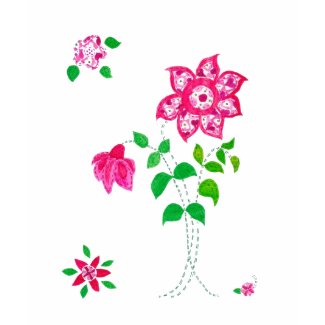 Pink Flower Ladies' T-shirt shirt