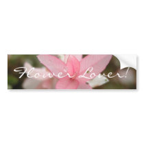 Pink Flower Lover Bumper Sticker bumper stickers by Itayasdesigns Pink Flower Lover Bumper Sticker bumper stickers