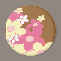 Pink Flower Magnet