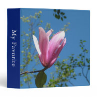 pink flower,magnolia, blue sky binders