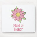 Pink Flower Maid of Honor mousepads