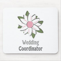 Pink Flower Male Wedding Coordinator mousepads