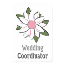 Pink Flower Male Wedding Coordinator posters