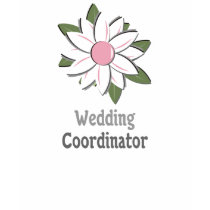 Pink Flower Male Wedding Coordinator t-shirts