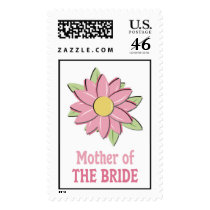 Pink Flower Mother of the Bride postage