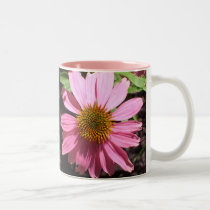 Pink flower mug