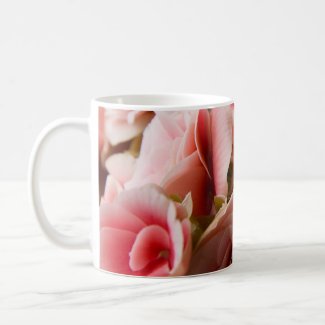 Pink flower mug