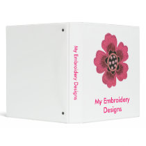 Pink Flower My Embroidery Designs Avery Binder