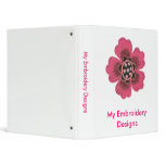 Pink Flower My Embroidery Designs Avery Binder