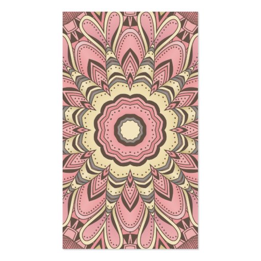 Pink Flower of Love - Mandala Business Cards