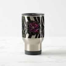 Pink Flower on Zebra Coffee Mug