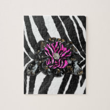 Pink Flower on Zebra Puzzles