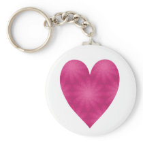 Pink Flower Pattern Key Chain