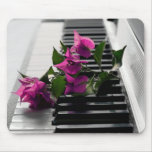Pink Flower Piano Mousepad mousepads