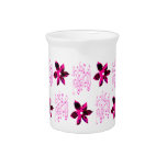 Pink Flower Porcelain Pitcher