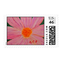 Pink Flower Postage Stamp