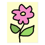 pink flower postcards