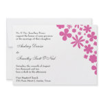 Pink Flower Power Wedding Invitation
