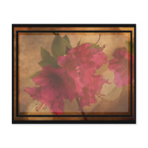 Pink Flower Recipe Card flyers by dianad11 Pink Flower Recipe Card flyers