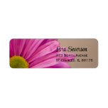 Pink Flower Return Address Label