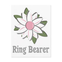 Pink Flower Ring Bearer Postcards