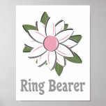 Pink Flower Ring Bearer Posters