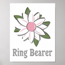 Pink Flower Ring Bearer Posters